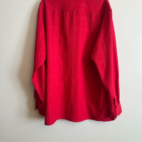 🔥 Bassiri Limited Collection Red Textured Dress Shirt – Size M - Picture 5 of 6